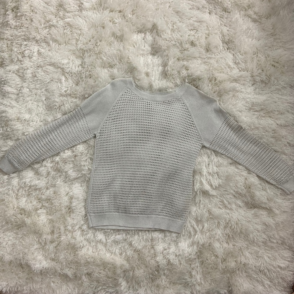 Express White Sweater with Cutouts